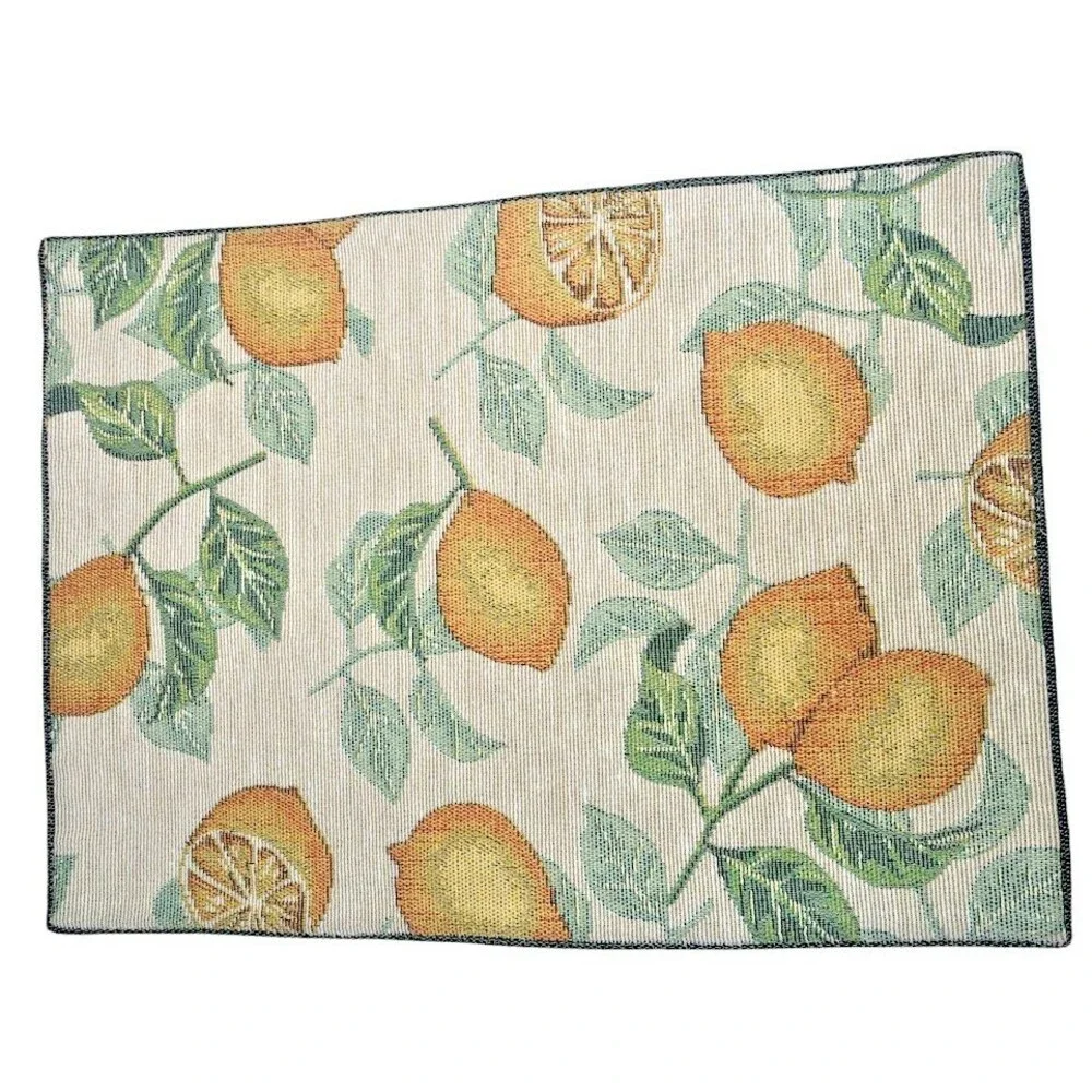 Lemons Placemats Tapestry Satin Backed 13x18